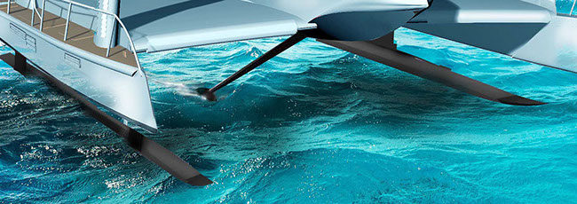 Amphfoil skimming over the surface