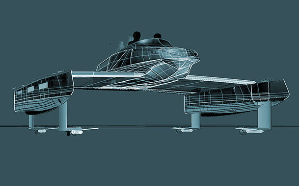 The design of the Shannon Amphfoil CTV offers a stationary work platform in offshore sea conditions