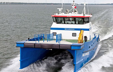 Catamaran work boat